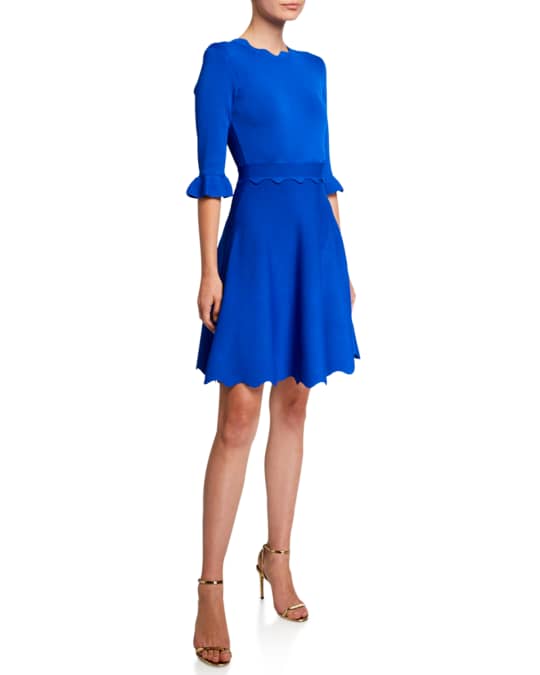 Ted baker scallop skater cheap dress