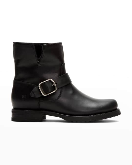 Frye Veronica Shearling Moto Booties | Neiman Marcus