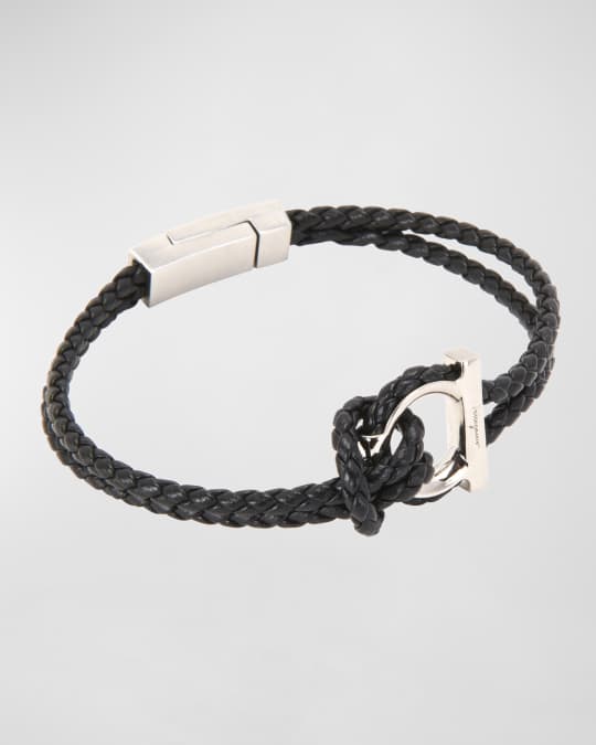Braided fixed belt - Leather Accessories - Men - Salvatore Ferragamo CA