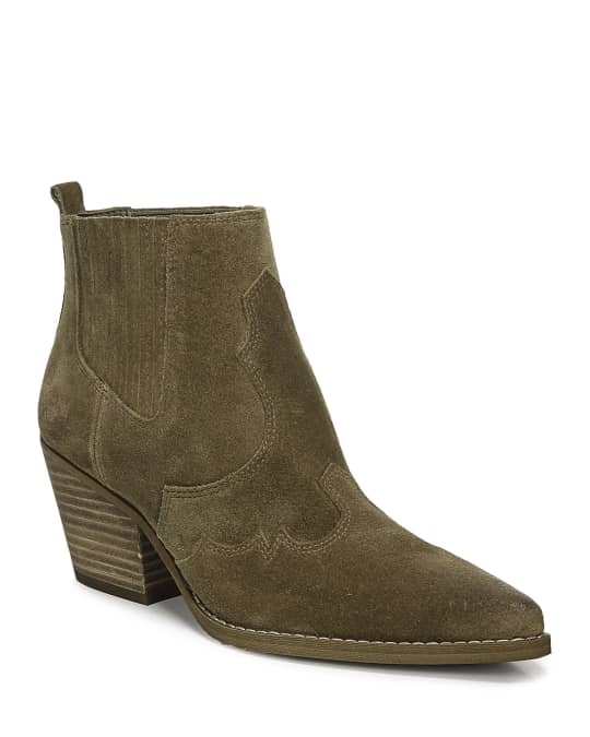 Sam Edelman Winona Suede Western Booties Neiman Marcus