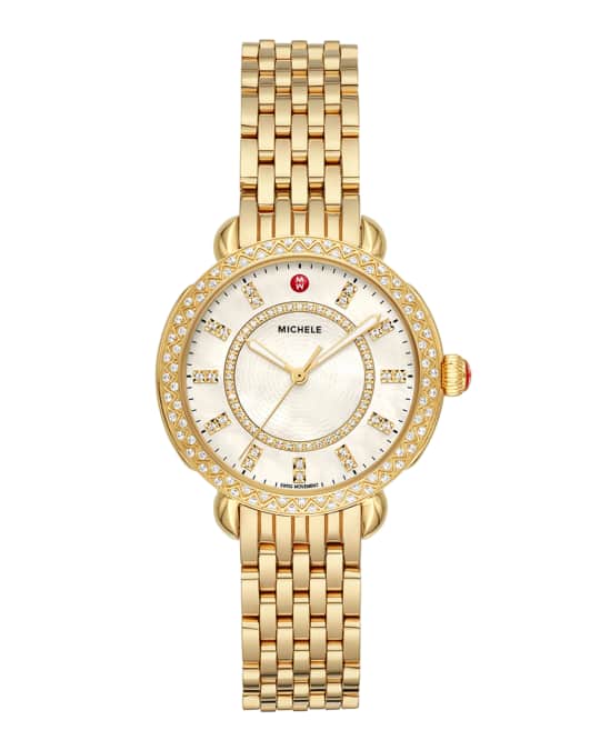 Michele watch gold top