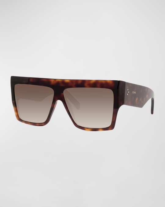 Men s Chunky Rectangle Gradient Havana Sunglasses