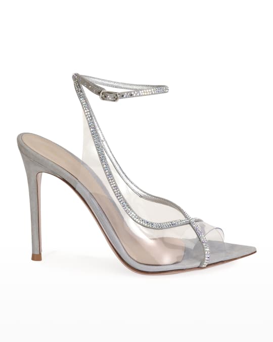 Gianvito Rossi Open-Toe Strass Sandals | Neiman Marcus