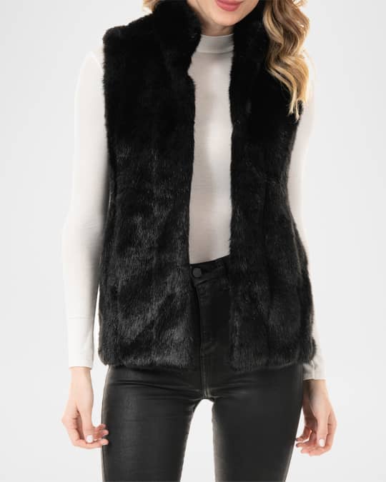 Neiman marcus shop faux fur vest