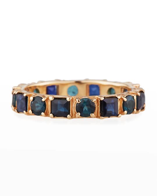 Armenta 18k Rose Gold Blue Sapphire & Tourmaline Ring | Neiman Marcus