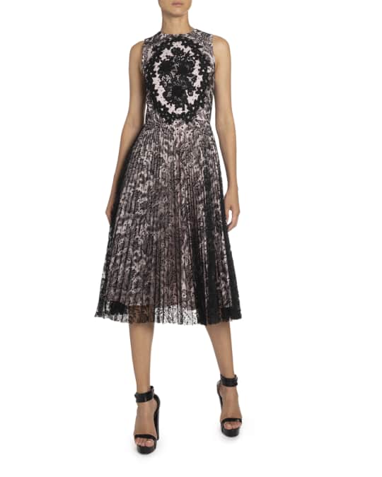 Andrew Gn Antique Lace Midi Dress | Neiman Marcus