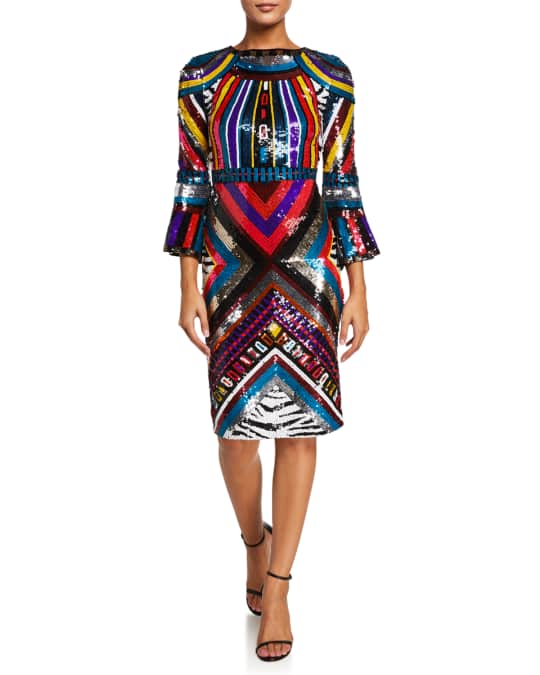 alice and olivia jae sequin gown