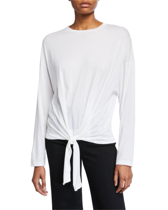 Cotton Tie-Front Tee