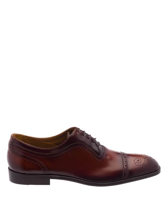 Bruno Magli Men's Ancona Brogue Leather Oxford Shoes | Neiman Marcus