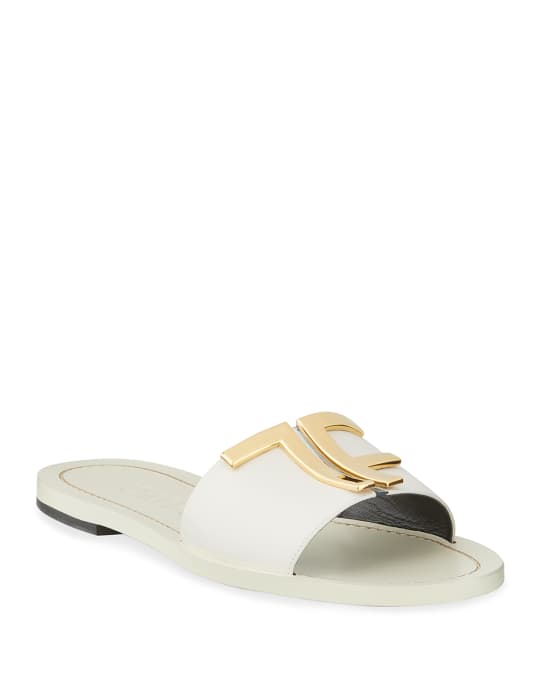 TOM FORD TF Suede Flat Sandals | Neiman Marcus
