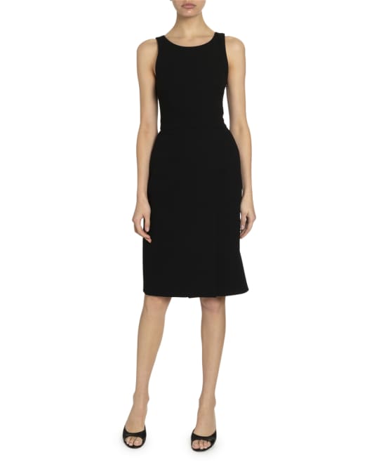 Givenchy Crepe Fitted Cross-Back Dress | Neiman Marcus
