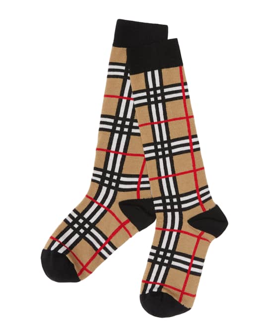 Burberry Kid's Check Socks | Neiman Marcus