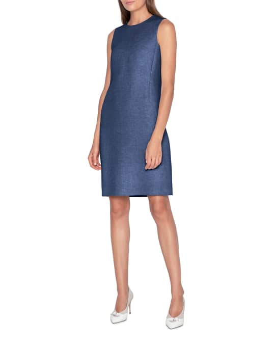 Akris LinenCotton Skimmer Dress Neiman Marcus