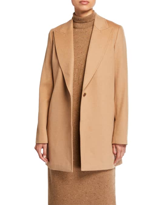 Lafayette 148 New York Kourt One Button Camel Hair Jacket Neiman