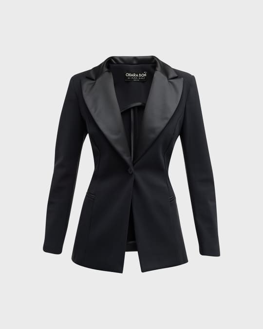 Mixed media blazer dress store