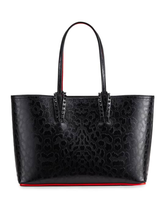 Christian Louboutin Cabata Small Calf Leopard 50s Red Sole Tote Bag ...