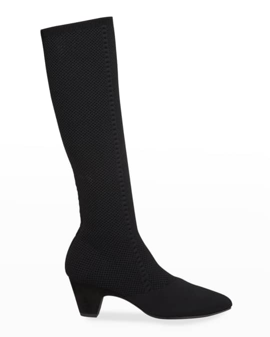Eileen Fisher Keto Stretch Knit Knee Boots | Neiman Marcus