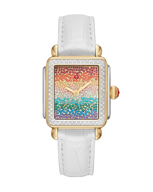 MICHELE Deco Carousel Pavé Diamond Alligator Leather  display picture 3