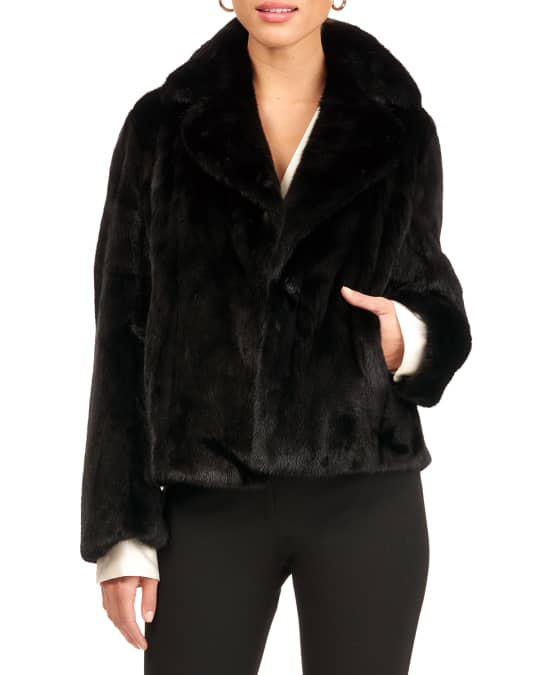 Gorski Mink Fur Vertical Jacket | Neiman Marcus