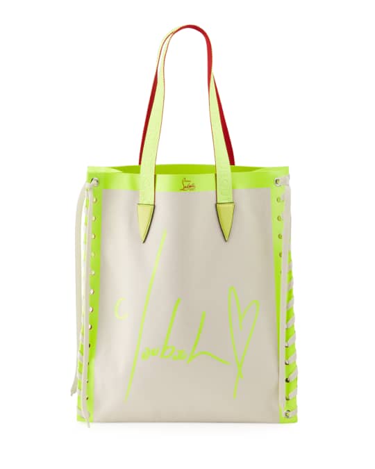 Christian Louboutin Cabalace Small Canvas Signature Print Tote Bag Neiman Marcus