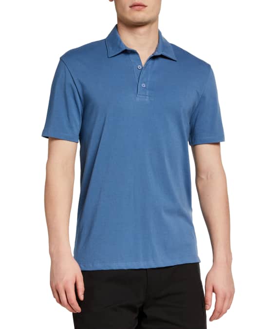 Vince Men's Garment-Dyed Polo Shirt | Neiman Marcus
