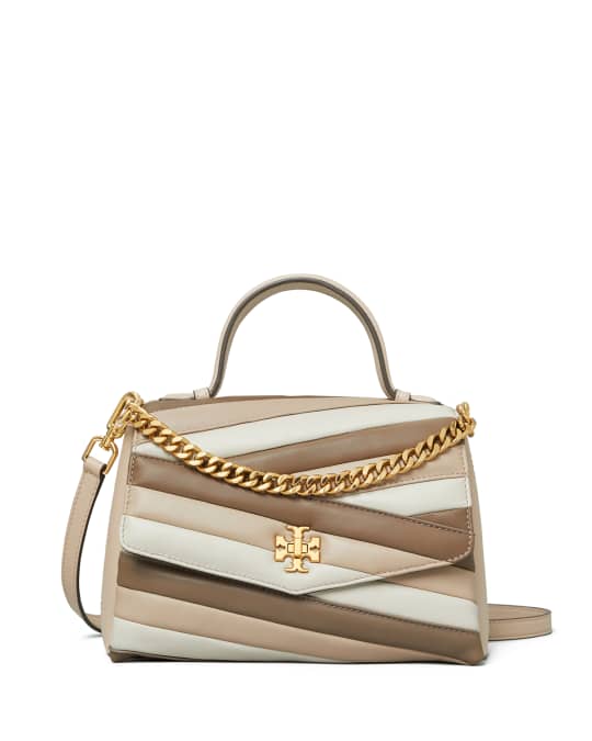 Tory Burch Kira Chevron Colorblock Top-Handle Satchel Bag | Neiman Marcus