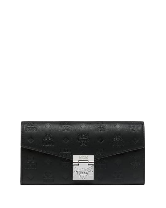 MCM Patricia Large Monogrammed Leather Two-Fold Flap Wallet | Neiman Marcus