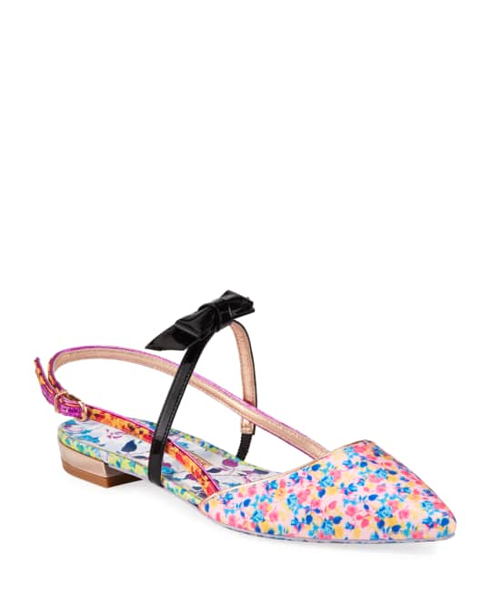 Sophia Webster Laurellie Floral Ballet Flats | Neiman Marcus