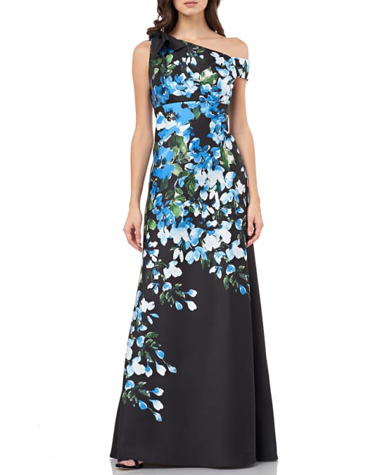 Carmen marc valvo infusion ruffle off the shoulder gown hotsell