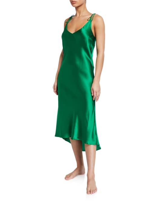 Hesper Fox Aurora Solid Silk Nightgown | Neiman Marcus