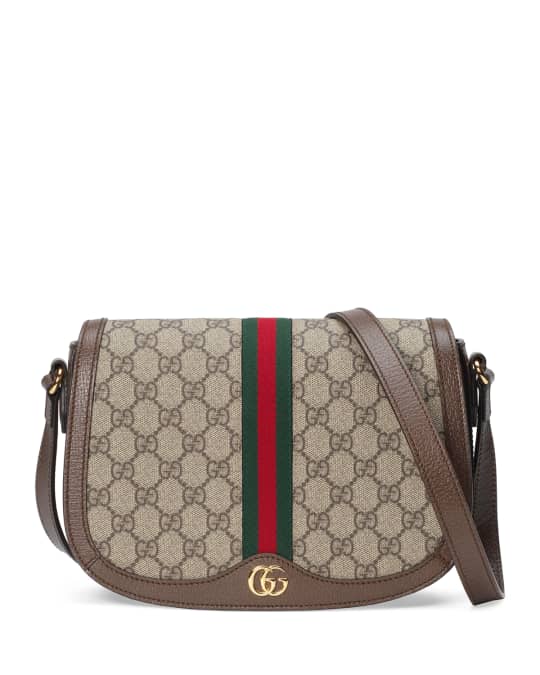 Gucci Ophidia Small GG Supreme Flap Messenger Bag | Neiman Marcus