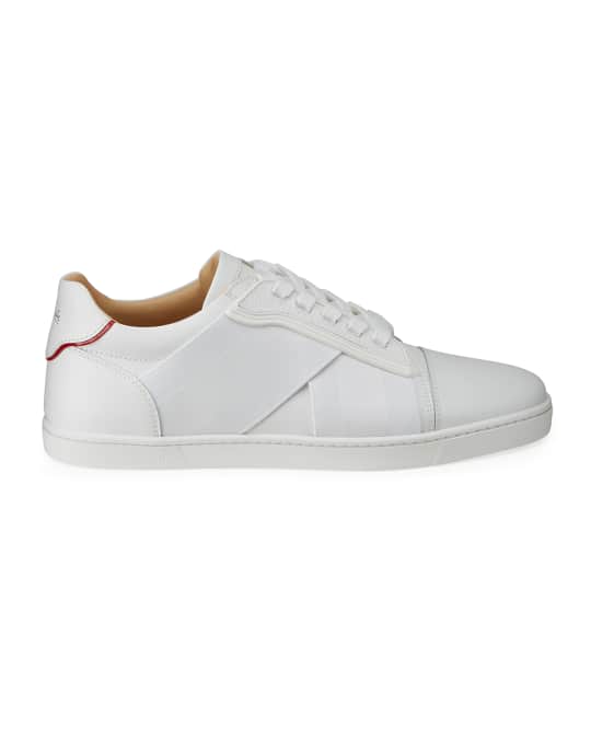 Christian Louboutin Elastikid Leather Red Sole Low-Top Sneakers ...