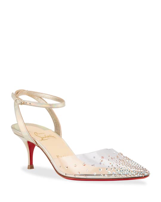 Christian Louboutin Spikaqueen Kitten-Heel Red Sole Pumps | Neiman Marcus