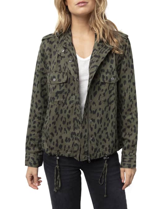 Leopard print sales utility jacket