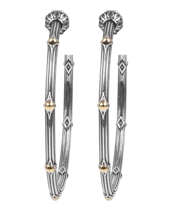 Delos Two-Tone Medium Hoop Earrings