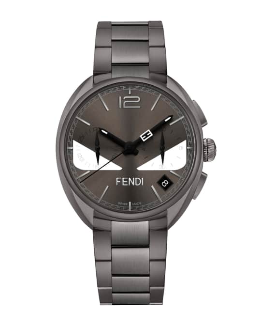 Fendi Men s 40mm Momento Fendi Bugs Chronograph Stainless Steel