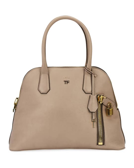 TOM FORD Buffalo Grain Medium TopHandle Dome Bag Neiman Marcus
