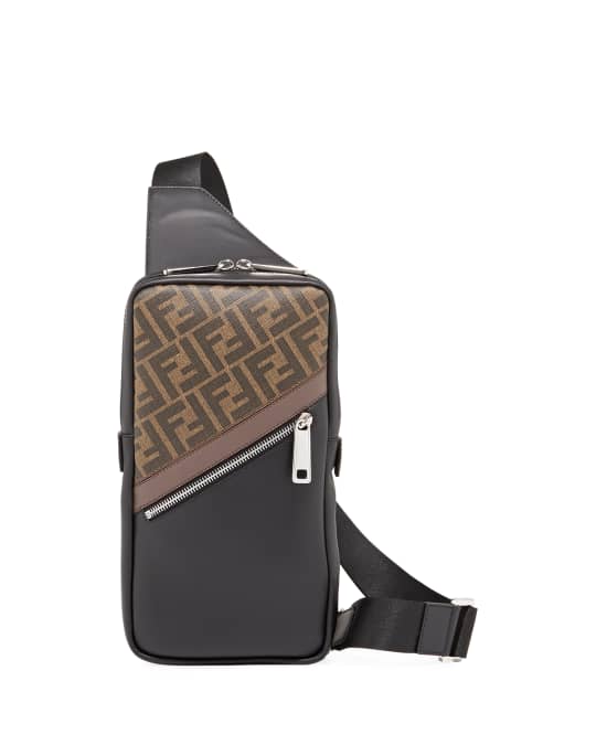 Fendi Men s FF Logo Sling Crossbody Bag Neiman Marcus