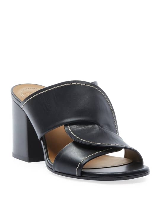 Chloe Candice Leather Slide Sandals | Neiman Marcus