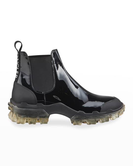 Moncler Hanya Patent Chelsea Boots Neiman Marcus