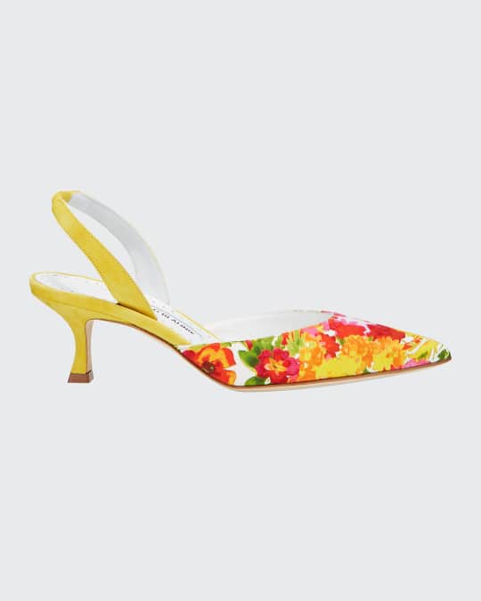 Floral pumps low heel hotsell
