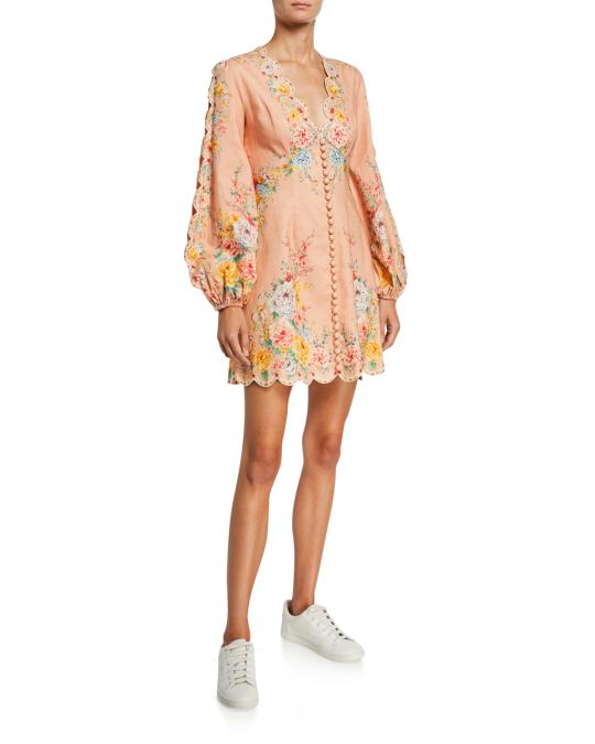 Zinnia mini dress- Brown