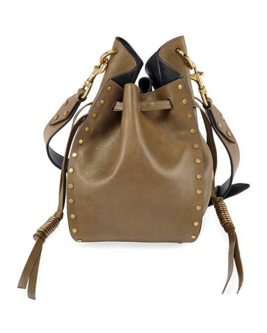 Isabel Marant Radja Studded Leather Bucket Bag | Neiman Marcus