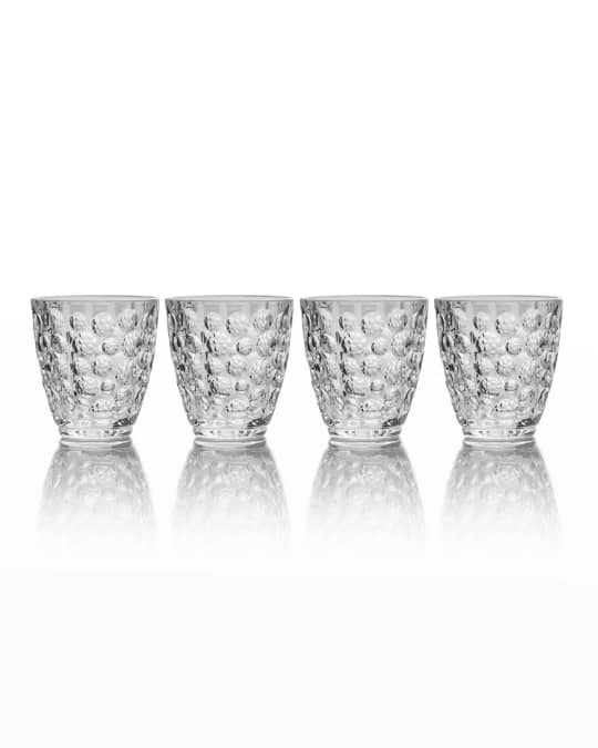 Mikasa Gail Optic Set of 4 Double Old-Fashioned Glasses