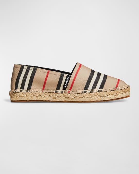 Burberry Alport Striped Espadrille Slip On Loafers Neiman Marcus