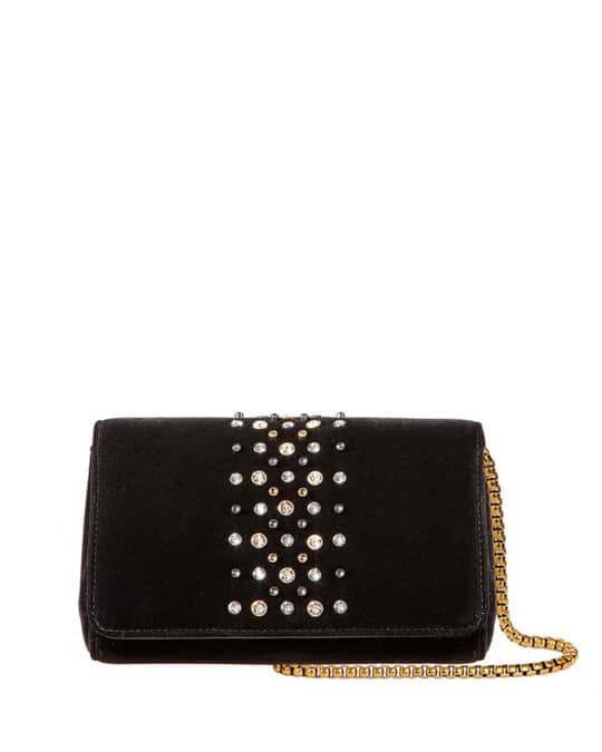 Eric Javits Astra Velvet Crystal Clutch Bag Neiman Marcus