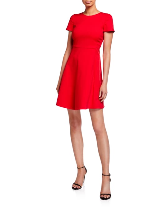 Emporio Armani Cap Sleeve Stretch Cotton Dress | Neiman Marcus