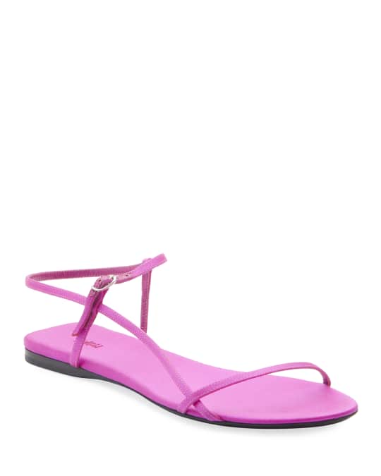 THE ROW Bare Sandals in Flat Satin | Neiman Marcus