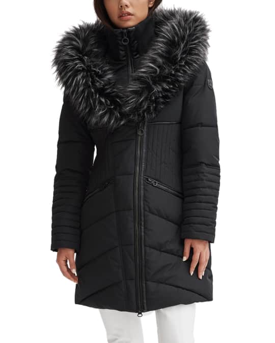 Noize oversized faux fur hooded parka coat store