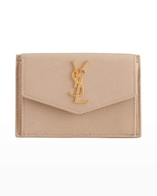 YSL Flap Top Leather Envelope Wallet